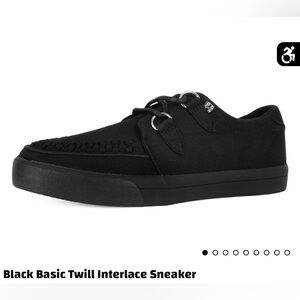 T.U.K. Black Basic Twill Interlace Sneaker